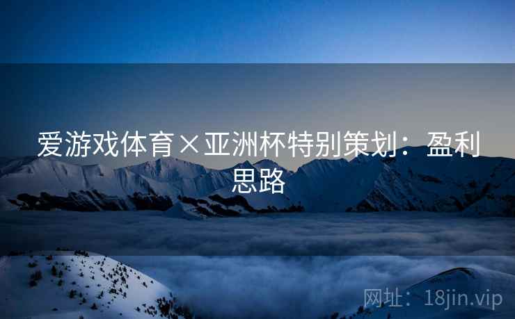 爱游戏体育×亚洲杯特别策划：盈利思路