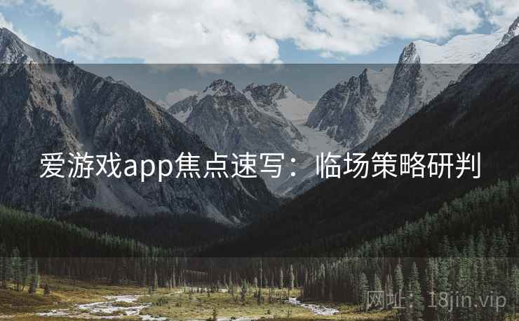 爱游戏app焦点速写：临场策略研判
