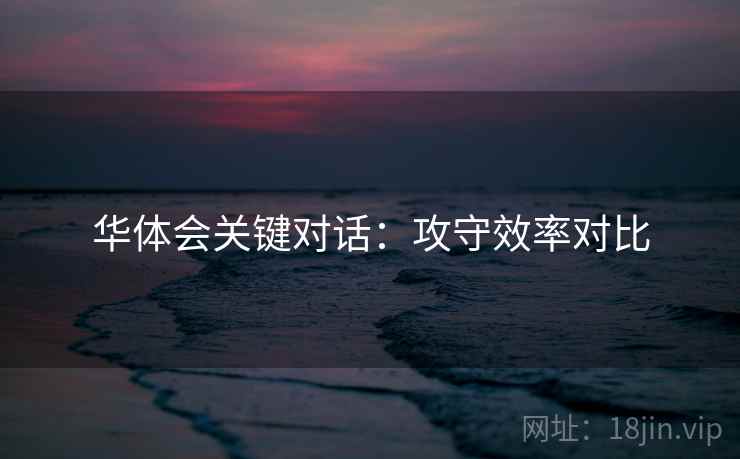 华体会关键对话：攻守效率对比