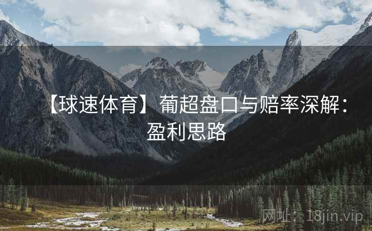 详细阅读:【球速体育】葡超盘口与赔率深解:盈利思路 【球速体育】葡超盘口与赔率深解:盈利思路
